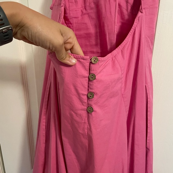 NWT Free People - Finer Things Midi Pink Dress - Picture 9 of 11